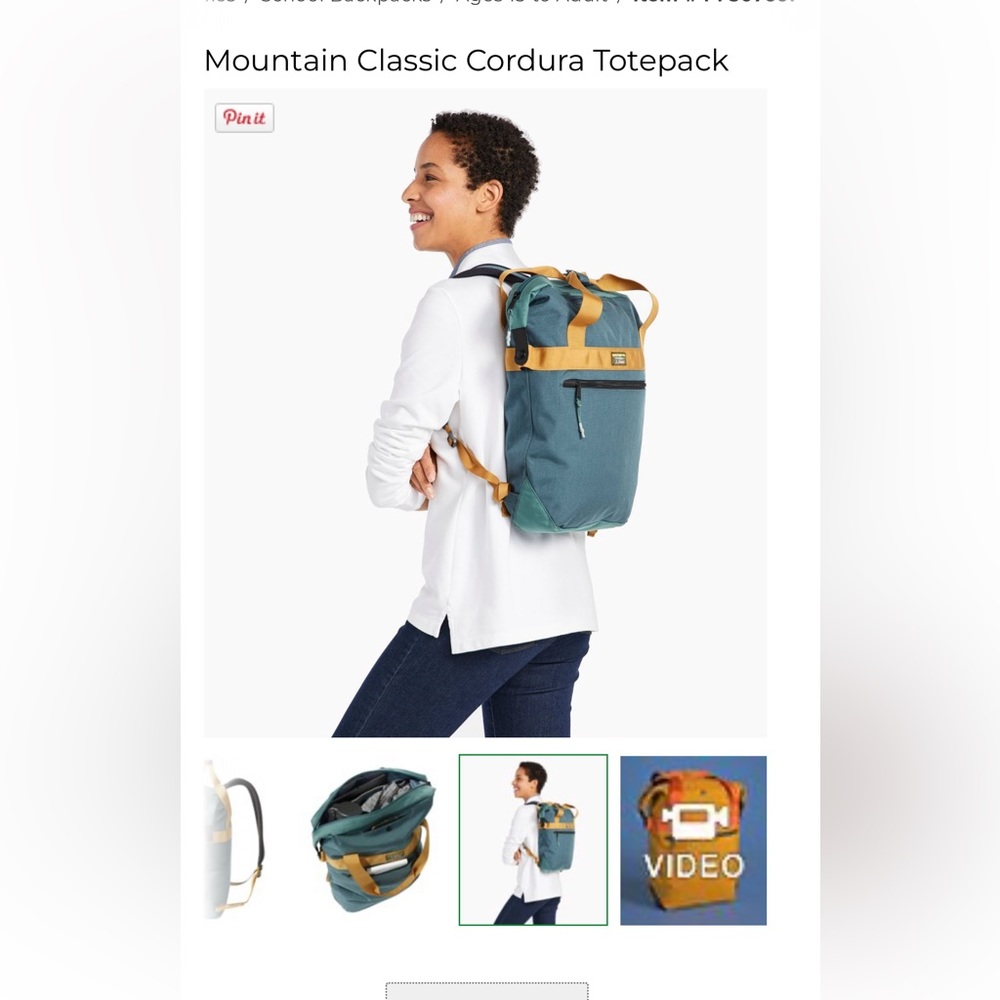 LL Bean Mountain Classic Cordura Totepack